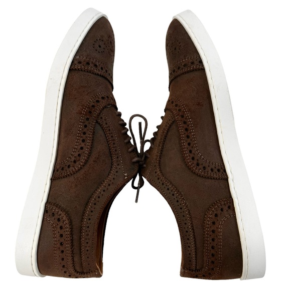 Allen Edmonds Strand Cap Toe Oxford Snuff Suede Sneakers Men’s Size 7.5D